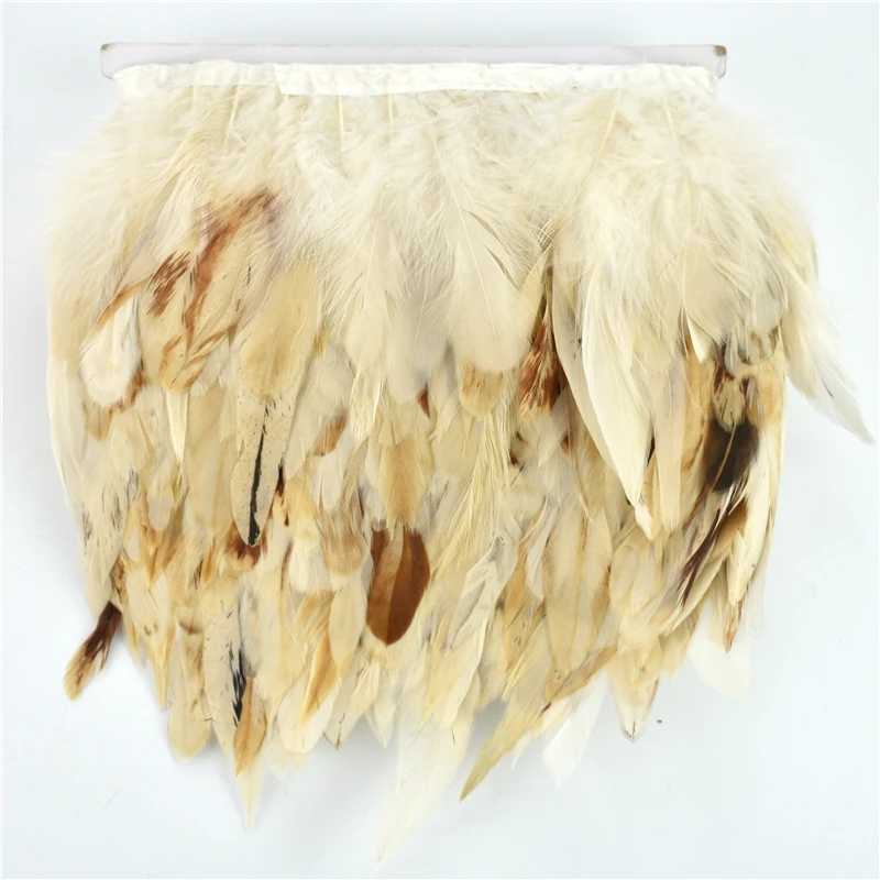 

1 Meters Natural White Rooster Feathers Trim Fringe Ribbon 10~15cm Sewing Chicken Pheasant Feather Crafts Needlework Accessories