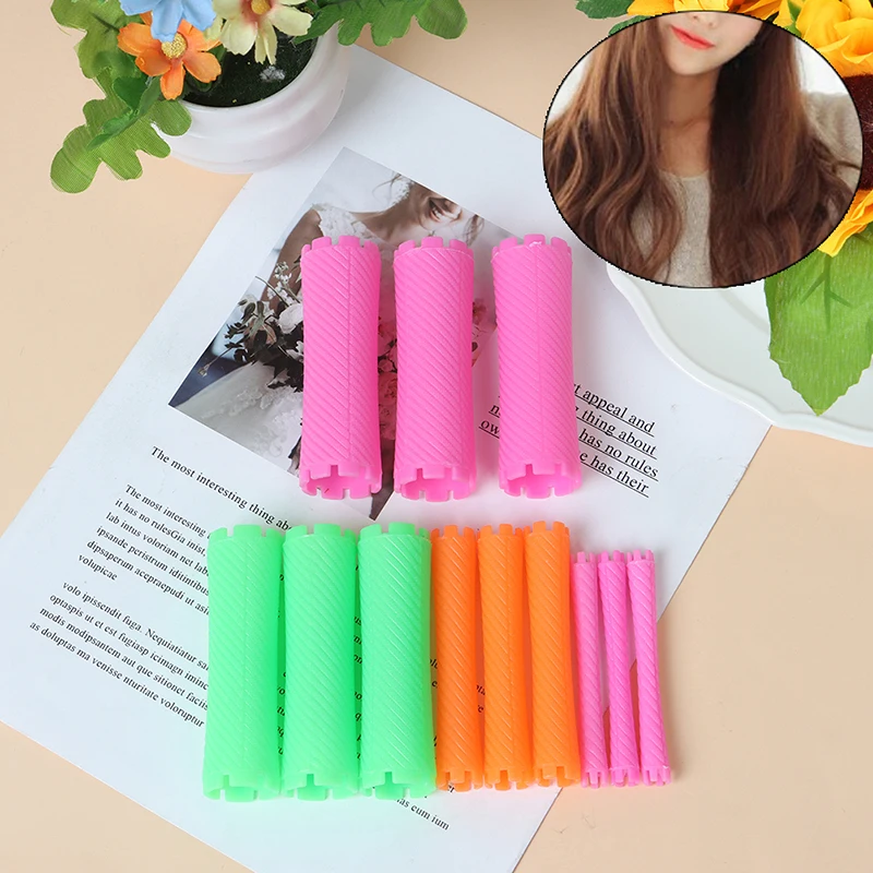 

8Pcs/Set Hairdressing Styling Tool Hair Roller Curlers Wave Perm Rod Corn Hair Clip Curler Maker DIY Tool Hair Perm Tools