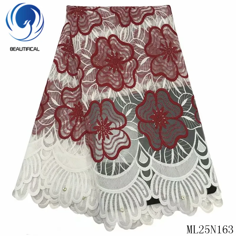 Красивая вышитая кружевная Ткань 5 ярдов для вечернего платья, сетчатая Французская ткань для шитья платья 2019, африканские кружева ML25N163
Красивая вышитая кружевная Ткань 5 ярдов для вечернего платья, сетчатая Французская ткань для шитья платья 2019, африканские кружева ML25N163