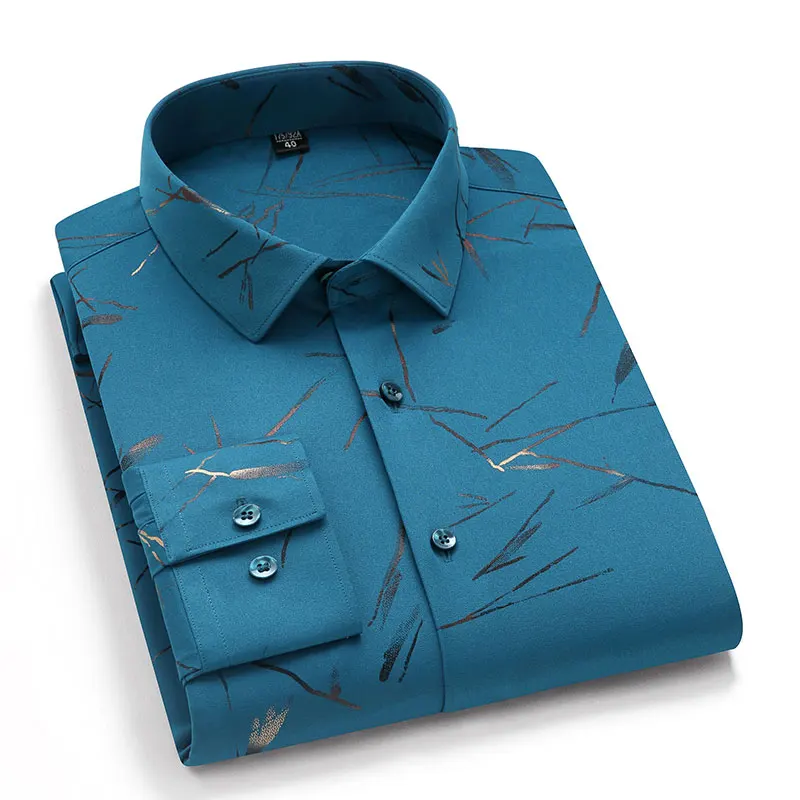 Mens Casual Elastic Long Sleeve Printed Shirt Soft Regular Fit Autumn Fashion Thin High Quality Leisure Business Dress Shirt
Mens Casual Elastic Long Sleeve Printed Shirt Soft Regular Fit Autumn Fashion Thin High Quality Leisure Business Dress Shirt