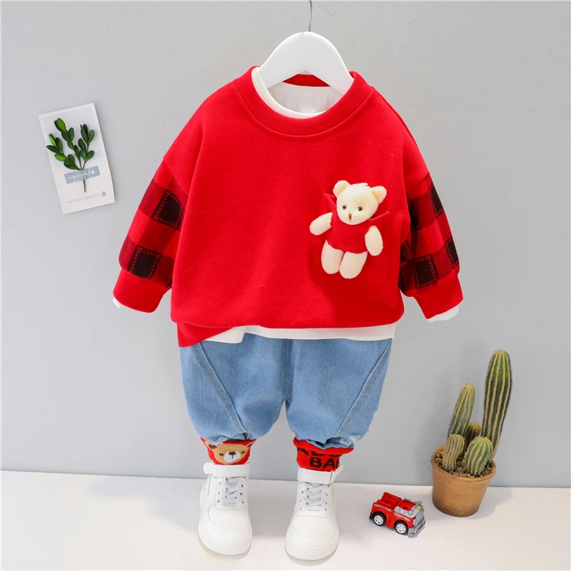Baby Girls Boys Clothing Sets 2021 Spring Autumn Children Cartoon Bear T Shirt Jeans Toddler Infant Outdoor Kids Clothes
Baby Girls Boys Clothing Sets 2021 Spring Autumn Children Cartoon Bear T Shirt Jeans Toddler Infant Outdoor Kids Clothes