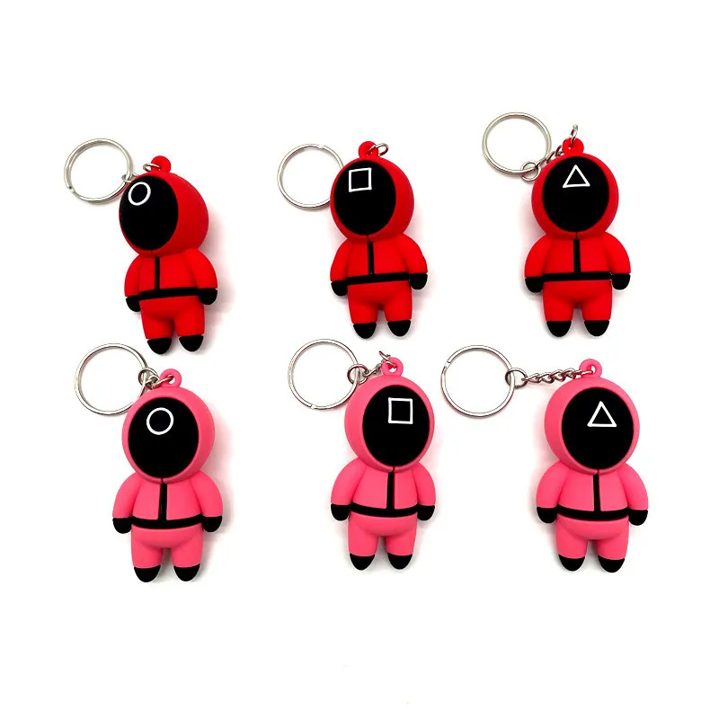 Popular Squid Game Key Chain Pendant PVC Soft Plastic Three-Dimensional Doll Key Chain Backpack Pendant
Popular Squid Game Key Chain Pendant PVC Soft Plastic Three-Dimensional Doll Key Chain Backpack Pendant