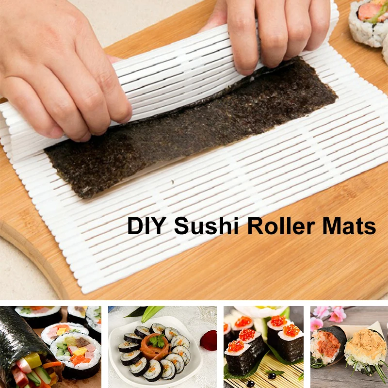 DIY Sushi Roller Washable Anti-Moisture Rice Roll Non-Stick Making Tool Food Grade Sushi Curtain Mold Kitchen Accessories
DIY Sushi Roller Washable Anti-Moisture Rice Roll Non-Stick Making Tool Food Grade Sushi Curtain Mold Kitchen Accessories