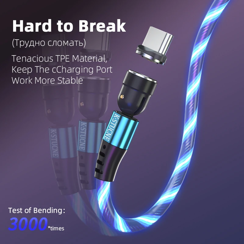 KMPTE Magnetic USB Charging Cable Fast Charging USB Micro Type C 540 Degree Rotate For iPhone 11 12 Wire Mobile Phone Cable Cord 
KMPTE Magnetic USB Charging Cable Fast Charging USB Micro Type C 540 Degree Rotate For iPhone 11 12 Wire Mobile Phone Cable Cord