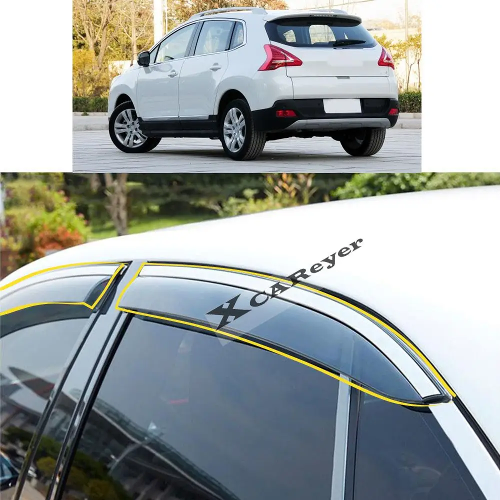 For Peugeot 3008 2013 2014 2015 2016 2017 2018 Car Body Styling Sticker Plastic Window Glass Wind Visor Rain/Sun Guard Vent
For Peugeot 3008 2013 2014 2015 2016 2017 2018 Car Body Styling Sticker Plastic Window Glass Wind Visor Rain/Sun Guard Vent
