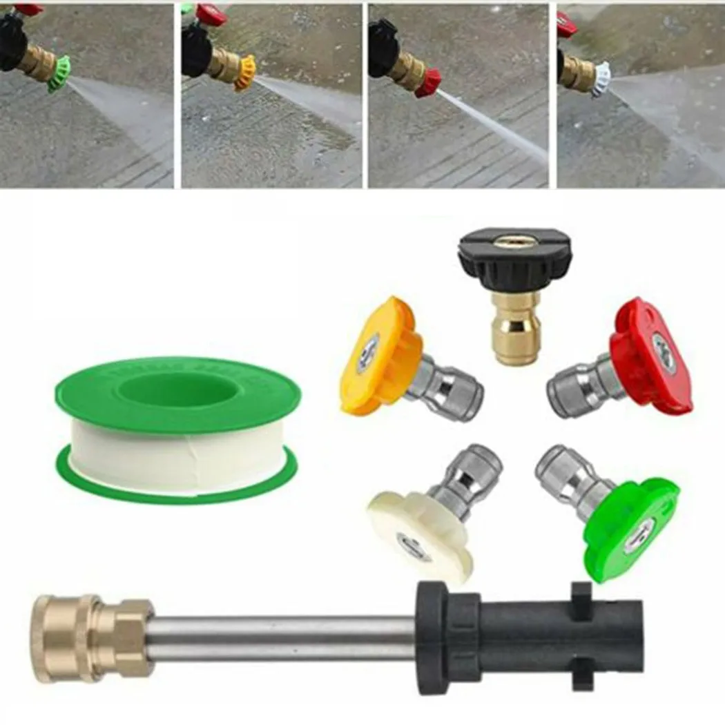 Pressure Washer Lance Spray Wand 5 Nozzle Tips For Karcher K2 K3 K4 K5 K6 K7 Pressure Washer Spray Nozzles Adapter For Karcher
Pressure Washer Lance Spray Wand 5 Nozzle Tips For Karcher K2 K3 K4 K5 K6 K7 Pressure Washer Spray Nozzles Adapter For Karcher