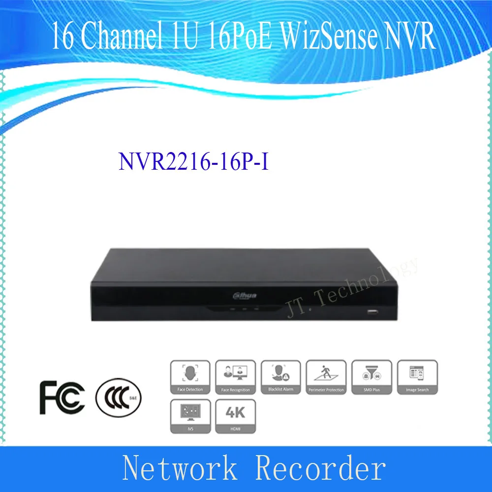 

DAHUA POE NVR DHI-NVR2216-16P-I 16 Ch 1U 16PoE WizSense Network Video Recorder For CCTV