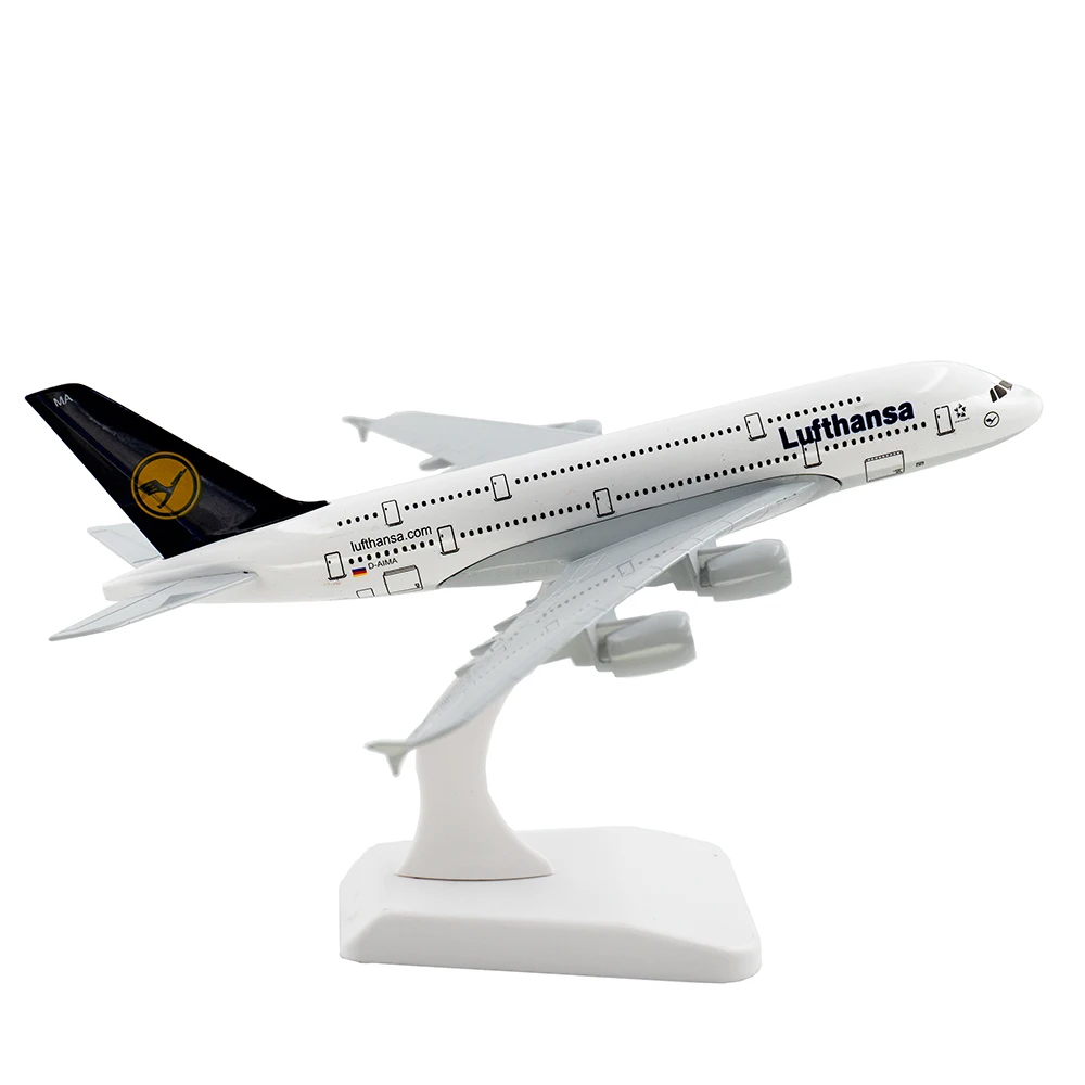 Летательный аппарат 20 см модель немецкого самолета Lufthansa из сплава игрушки для
