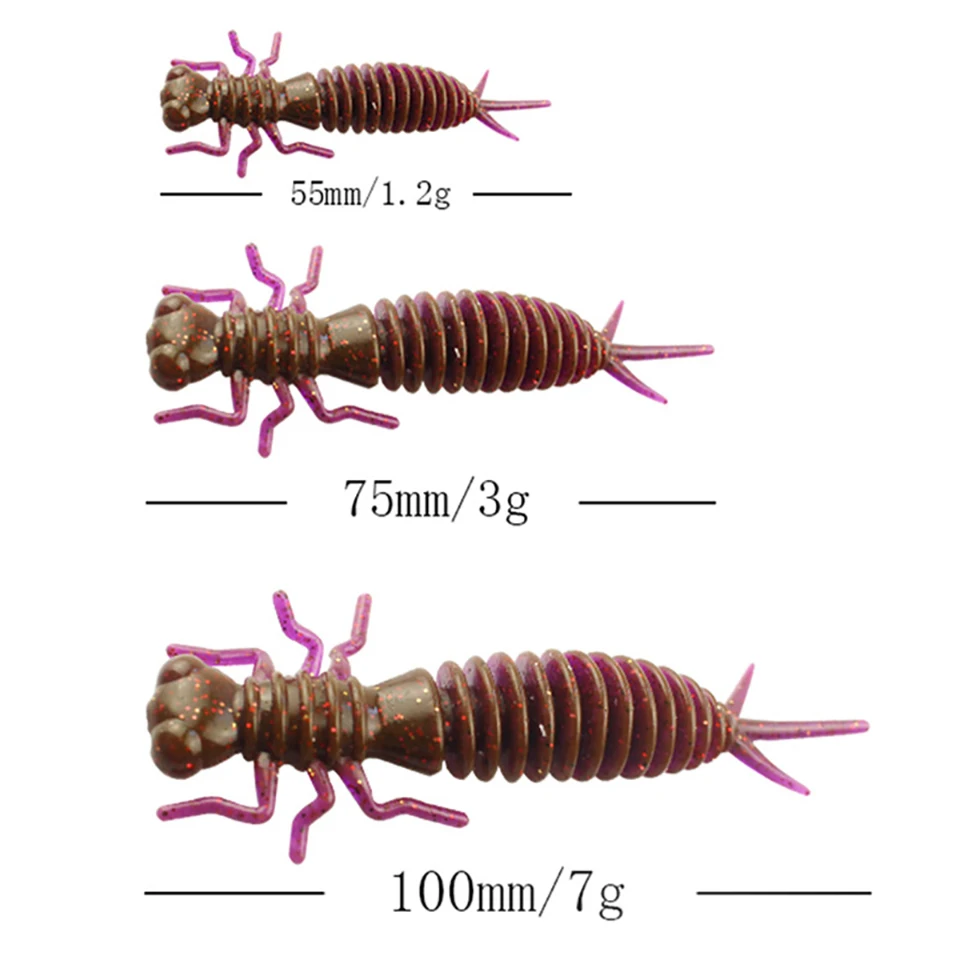 KoKossi 5PCS/10PCS 55mm 75mm 100mm Fishing Lure Soft Larva Artificial Silicone Bait Double Colors Fishing Accessories Tackle
KoKossi 5PCS/10PCS 55mm 75mm 100mm Fishing Lure Soft Larva Artificial Silicone Bait Double Colors Fishing Accessories Tackle