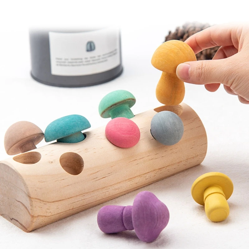 Wooden Rainbow Blocks Mushroom Picking Game Montessori Baby Educational Developmental Shape Matching Assembly Grasp Toys
Wooden Rainbow Blocks Mushroom Picking Game Montessori Baby Educational Developmental Shape Matching Assembly Grasp Toys