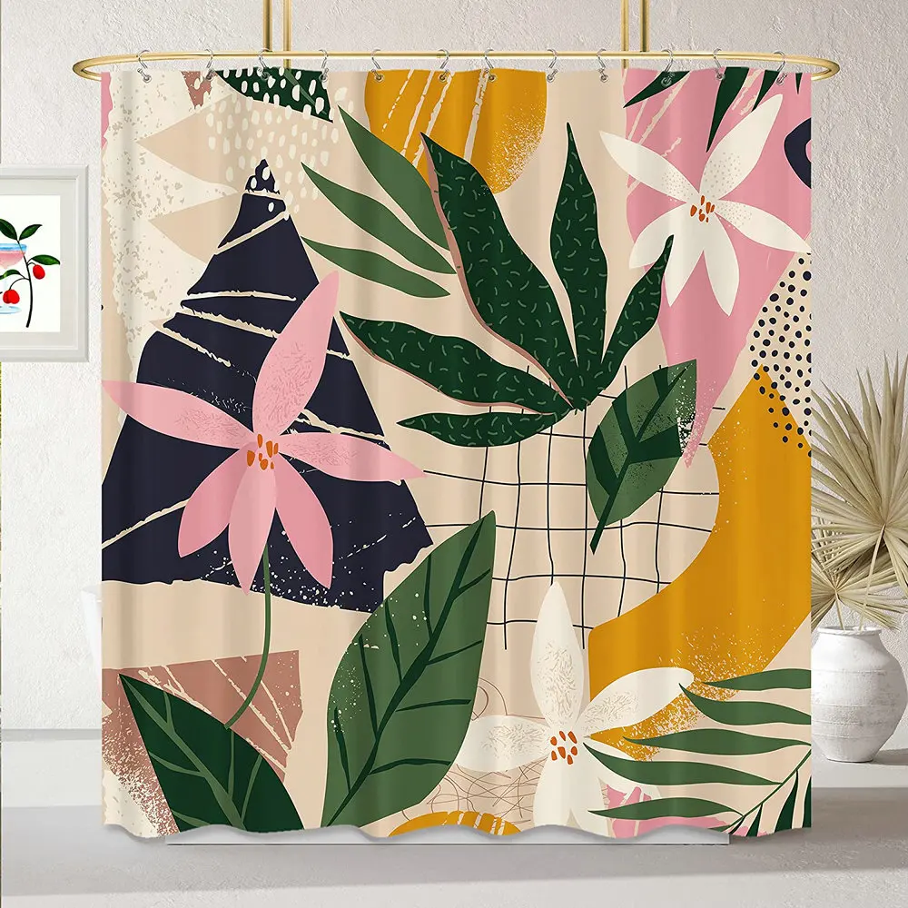 Abstract Tropical Flower Leaf Shower Curtain Geometric Aesthetic Floral Girls Women Colorful Waterproof Fabric Bathroom Decor
Abstract Tropical Flower Leaf Shower Curtain Geometric Aesthetic Floral Girls Women Colorful Waterproof Fabric Bathroom Decor