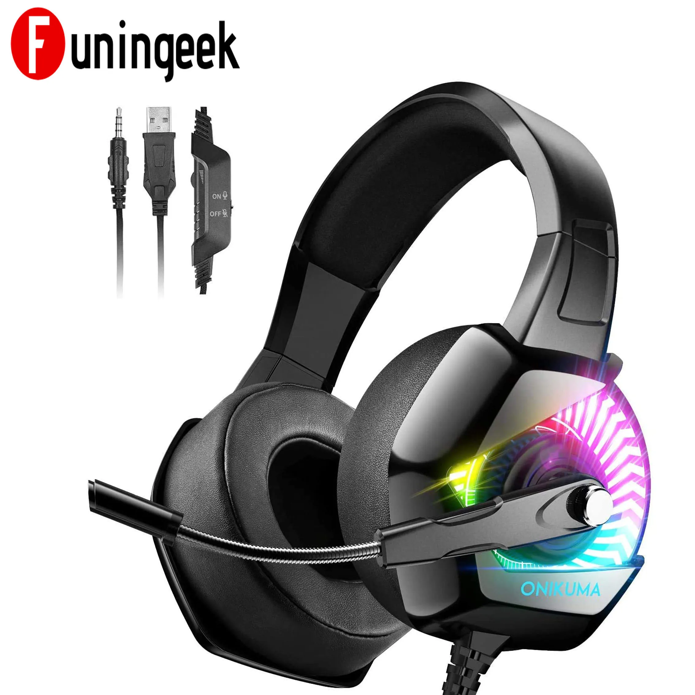 Игровые наушники с RGB светодиодный светильник кой, разъем 3,5 мм, шумоподавление для PS4, ПК, Xbox One 7,1, объемный звук
Игровые наушники с RGB светодиодный светильник кой, разъем 3,5 мм, шумоподавление для PS4, ПК, Xbox One 7,1, объемный звук