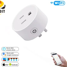 SZDOIT Mini WIFI Smart Plug Wireless Outlet Switch Voice Remote Control Works With Alexa, Google Home & IFTTT, FCC Certified