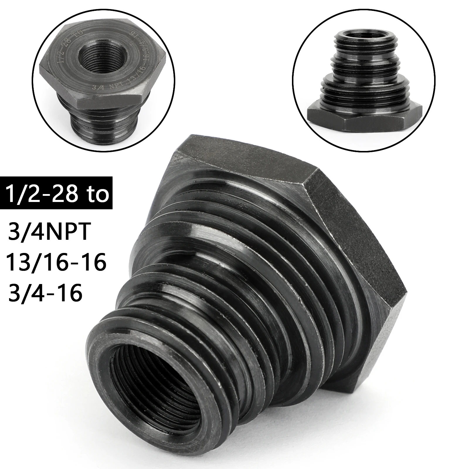 Areyourshop 1/2-28 to 3/4-16, 13/16-16, 3/4NPT Automotive Threaded Oil Filter Adapter Car Auto Parts
Areyourshop 1/2-28 to 3/4-16, 13/16-16, 3/4NPT Automotive Threaded Oil Filter Adapter Car Auto Parts