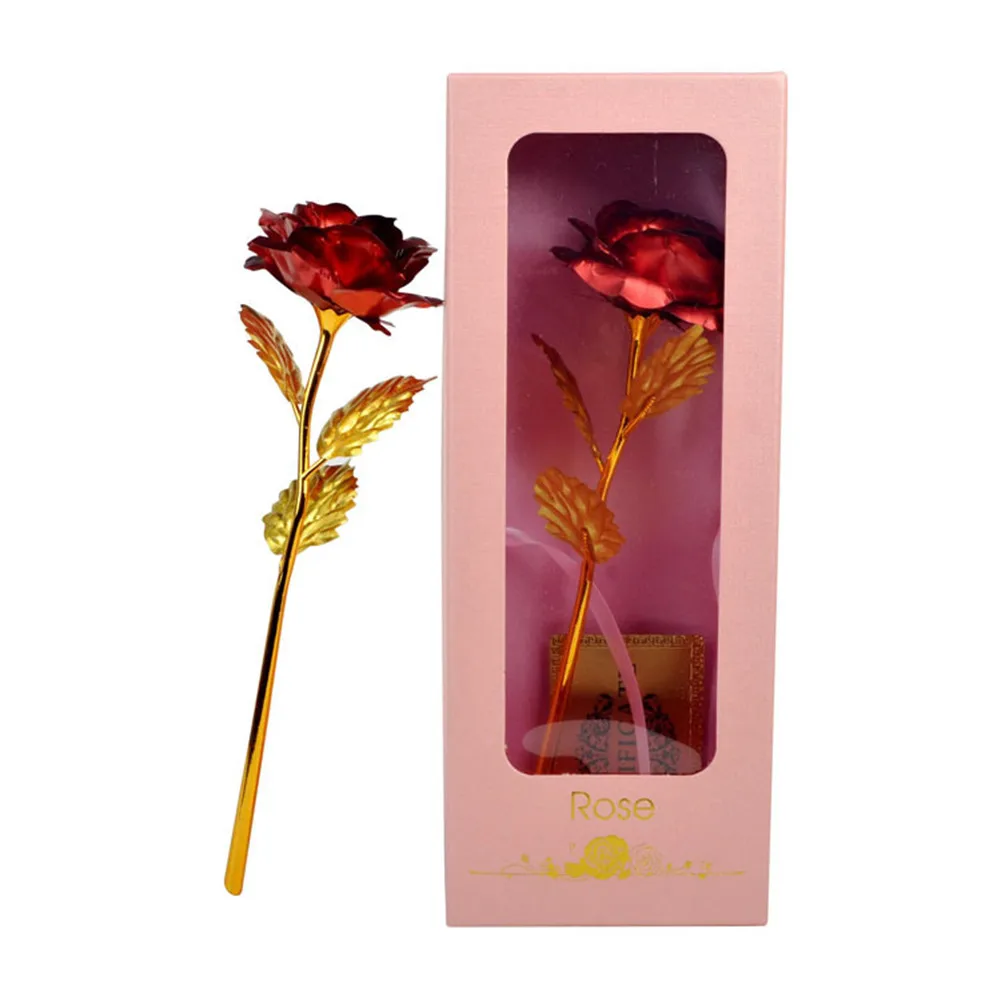 Valentine'S Day Large Gold Leaf Flower 25*8cm 24K Gold Rose Artificial Forever Rose With Gift Box Home Decoration
Valentine'S Day Large Gold Leaf Flower 25*8cm 24K Gold Rose Artificial Forever Rose With Gift Box Home Decoration