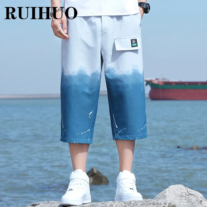 Рабочие брюки RUIHUO длиной до икры, мужские брюки, мужские брюки, одежда 4XL, Мужская одежда, осень 2021, новое поступление 
Рабочие брюки RUIHUO длиной до икры, мужские брюки, мужские брюки, одежда 4XL, Мужская одежда, осень 2021, новое поступление