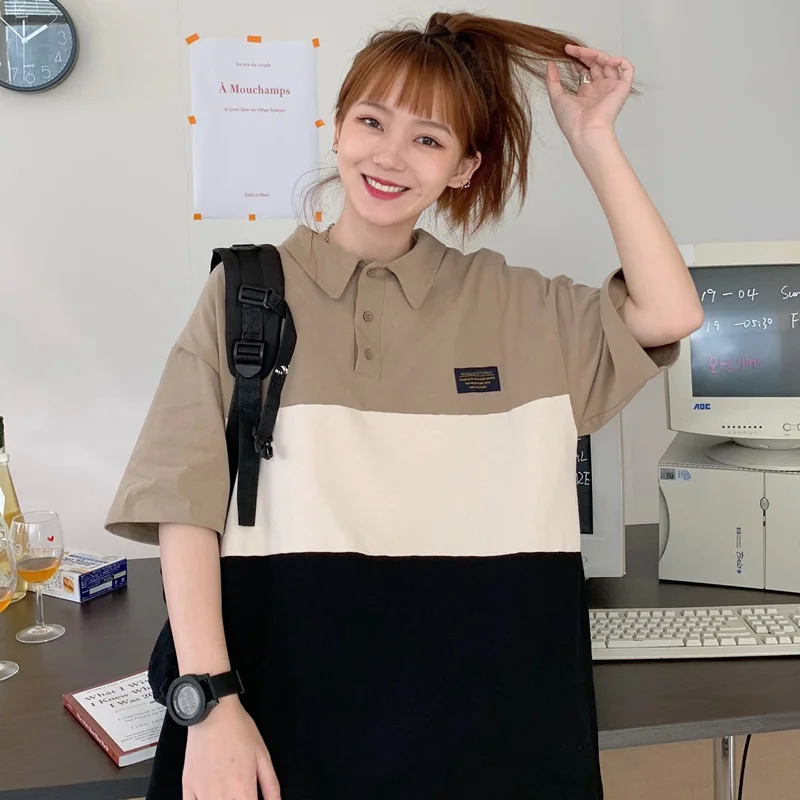 Kawaii Tops Color Matching Striped Polo T-Shirt Female Japanese Cute Clothes Gothic Grunge Clothes Korean Lgbt Clothes For Girl
Kawaii Tops Color Matching Striped Polo T-Shirt Female Japanese Cute Clothes Gothic Grunge Clothes Korean Lgbt Clothes For Girl