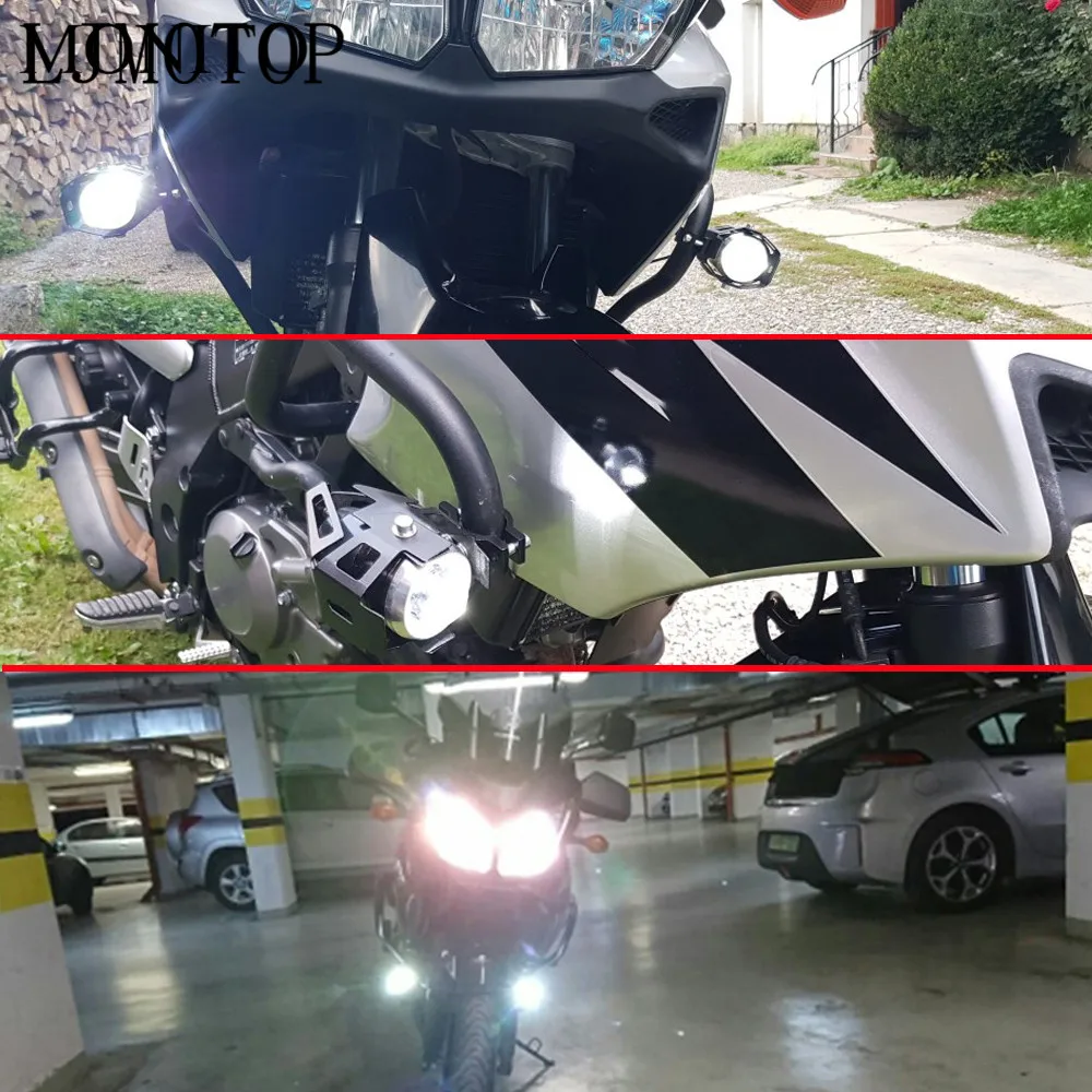 Motorcycle 12V LED Headlights Auxiliary Lamp U5 Spotlight Motorbike For Honda CRF1000L AFRICA TWIN CB 600F F600 R600F cb 400 919 |