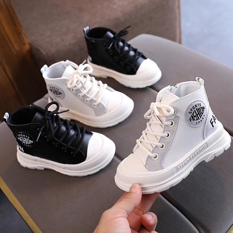 Новые модные однотонные ботинки SUOVEKGO, Детские мотоциклетные ботинки высокого качества, крутая нескользящая обувь на высоком каблуке для ма... 
Новые модные однотонные ботинки SUOVEKGO, Детские мотоциклетные ботинки высокого качества, крутая нескользящая обувь на высоком каблуке для ма...