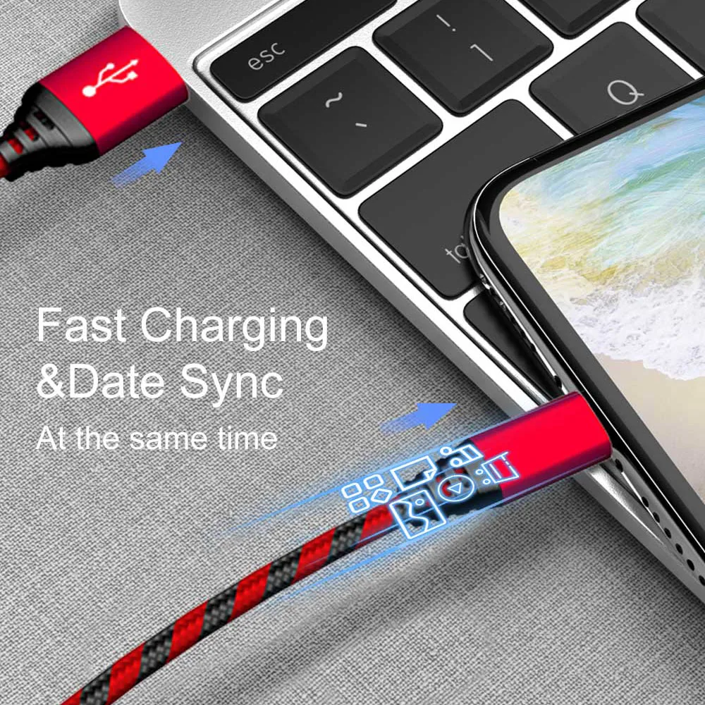 Micro-кабель MUSTTRUE USB для sony c3 Samsung s6 edge нейлоновая оплетка провод зарядного