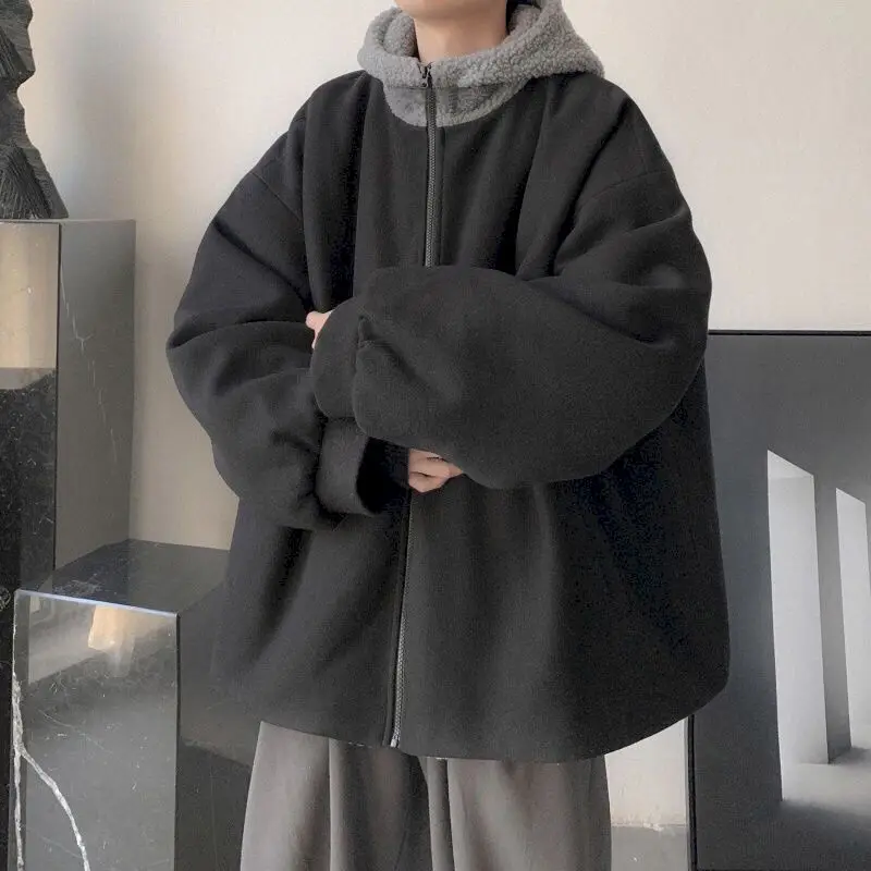 men's sweatshirt Hoodies Oversized Winter Thick Lamb Fur Men's Warm Fashion Retro Hooded Woolen Coat Loose Korean Coat Mens goth
men's sweatshirt Hoodies Oversized Winter Thick Lamb Fur Men's Warm Fashion Retro Hooded Woolen Coat Loose Korean Coat Mens goth