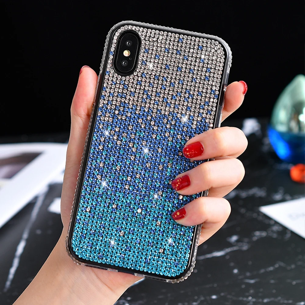 Luxury Bling Gradient Rhinestone Phone Case For iPhone 12 Mini 11 Pro XS Max XR X 6 6S 7 8 Plus Gilitter Diamond Soft Cover
Luxury Bling Gradient Rhinestone Phone Case For iPhone 12 Mini 11 Pro XS Max XR X 6 6S 7 8 Plus Gilitter Diamond Soft Cover