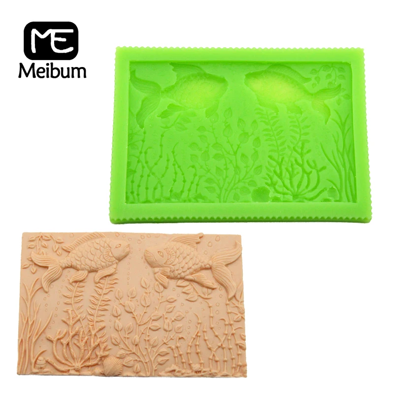 Meibum Marine Fish Seaweed Pattern Silicone Fondant Cake Mold Party Gum Paste Sugar Craft Border Decorating Mould Baking Tools 
Meibum Marine Fish Seaweed Pattern Silicone Fondant Cake Mold Party Gum Paste Sugar Craft Border Decorating Mould Baking Tools
