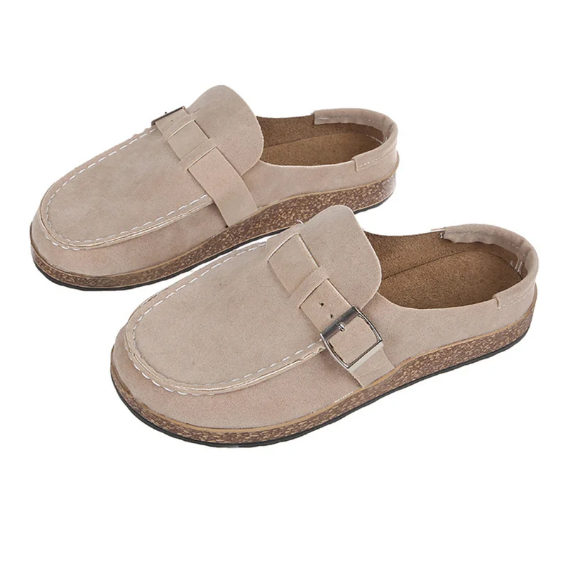 Women Flock Slippers Buckle Decoration Sewing Flat Heel Platform Solid Round Toe Fashion Casual Ladies Shoes Zapatos De Mujer
Women Flock Slippers Buckle Decoration Sewing Flat Heel Platform Solid Round Toe Fashion Casual Ladies Shoes Zapatos De Mujer