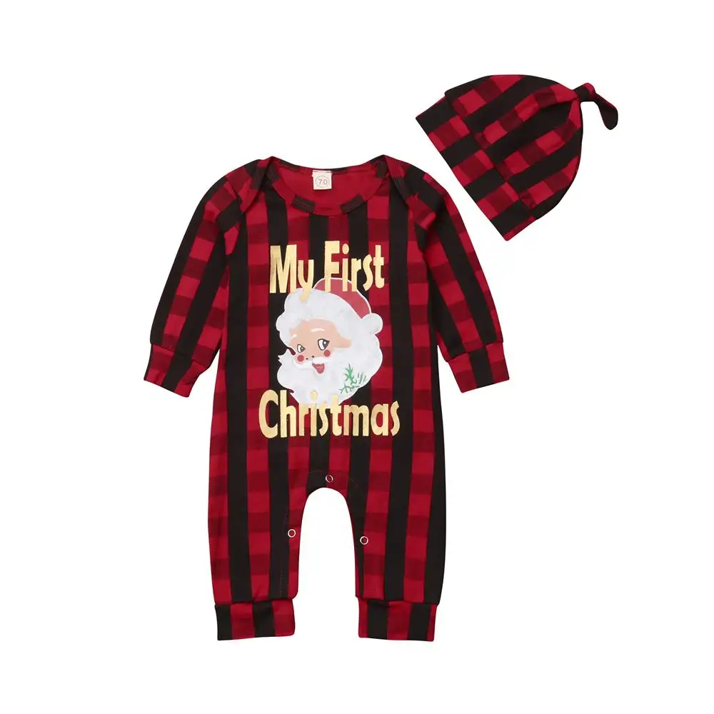 2PCS Newborn Baby Girls Boys Santa Claus Christmas Romper + Hat Jumpsuit Red Plaid Clothes Xmas Outfit
2PCS Newborn Baby Girls Boys Santa Claus Christmas Romper + Hat Jumpsuit Red Plaid Clothes Xmas Outfit
