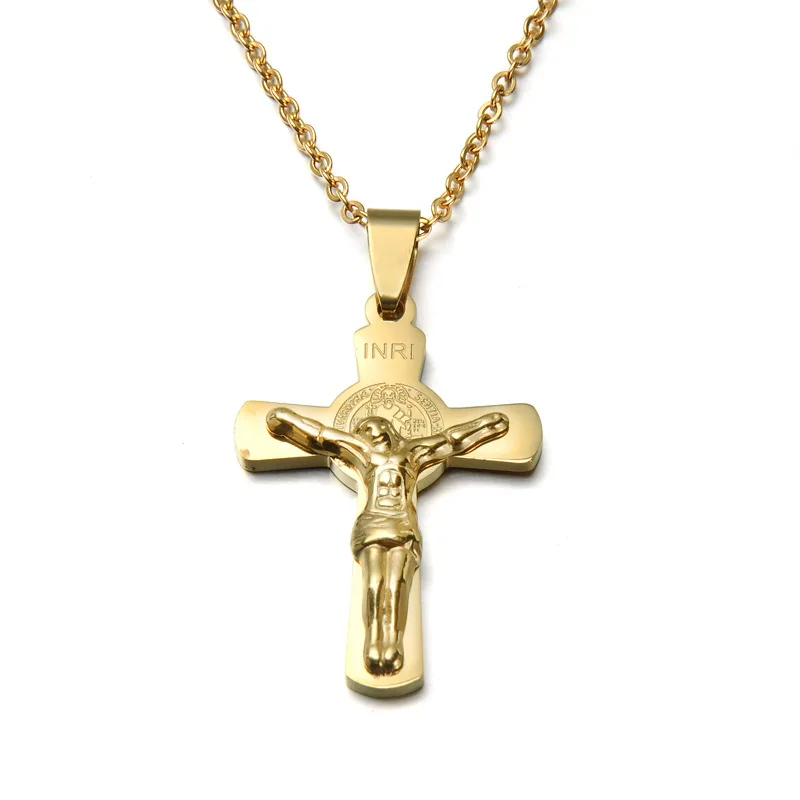 10 шт. оптовая цена из нержавеющей стали INRI Jesus крест крестообразные подвески