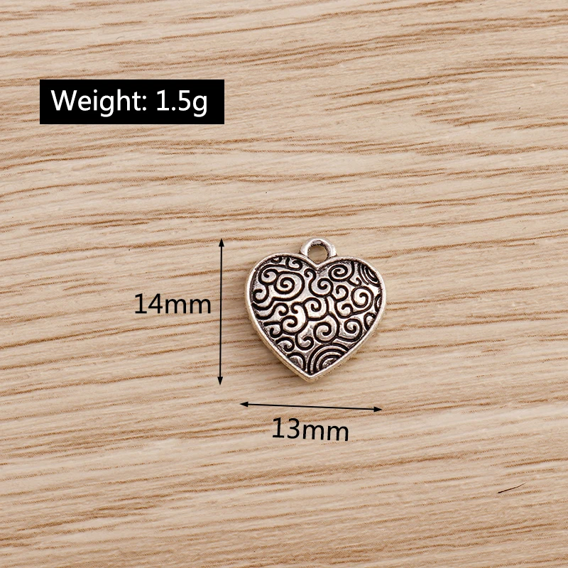20pcs 13*14mm Bohemian Love Heart Charms Jewelry DIY Antique Silver Color Charms Pendants Fit Necklaces Earrings Handmade Making
20pcs 13*14mm Bohemian Love Heart Charms Jewelry DIY Antique Silver Color Charms Pendants Fit Necklaces Earrings Handmade Making