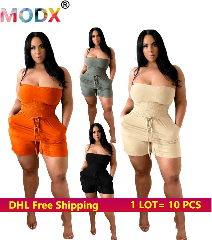 Women Sexy Jumpsuits Solid Color Bodysuit Strapless Sleeveless One-piece Pants Pocket Playsuits 2XL Night Club Overalls DHL 5046
Women Sexy Jumpsuits Solid Color Bodysuit Strapless Sleeveless One-piece Pants Pocket Playsuits 2XL Night Club Overalls DHL 5046
