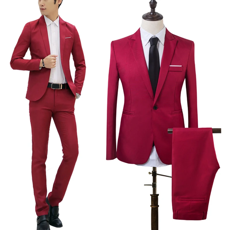 2 PCS Men Slim Fit Formal Business Tuxedos Suit Coat Pants Party Wedding Prom JL
2 PCS Men Slim Fit Formal Business Tuxedos Suit Coat Pants Party Wedding Prom JL
