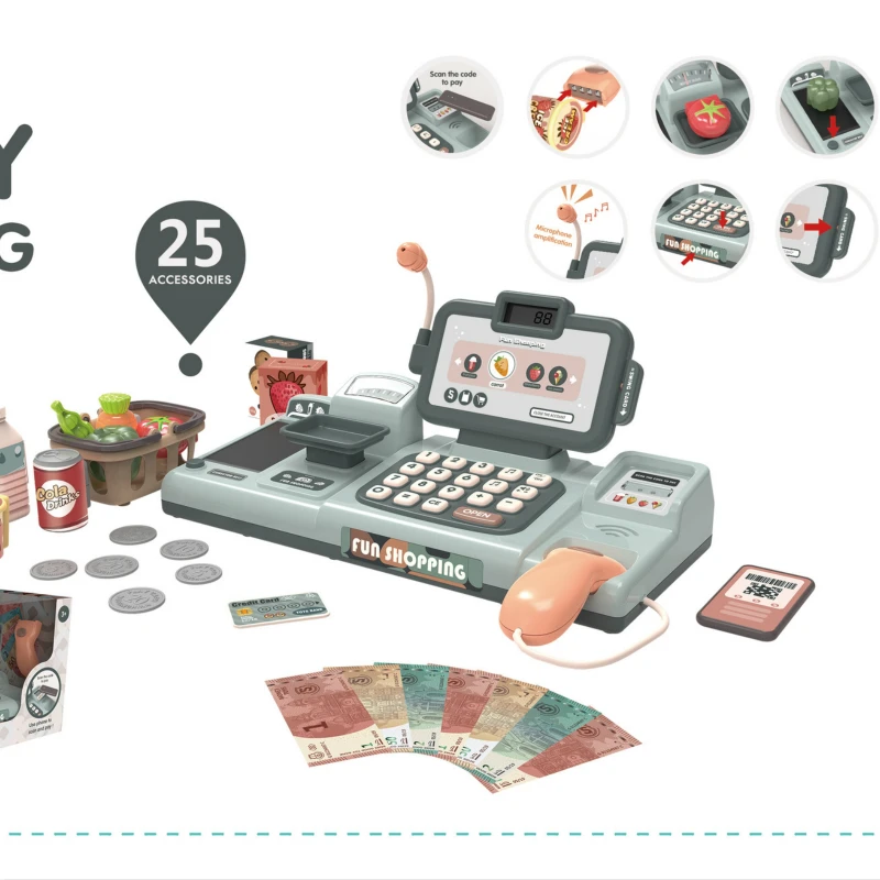 Kids Pretend Play Shopping Toys Simulation Supermarket Electronic Cashier Cash Register Children's Role Play Game Toys Gifts
Kids Pretend Play Shopping Toys Simulation Supermarket Electronic Cashier Cash Register Children's Role Play Game Toys Gifts