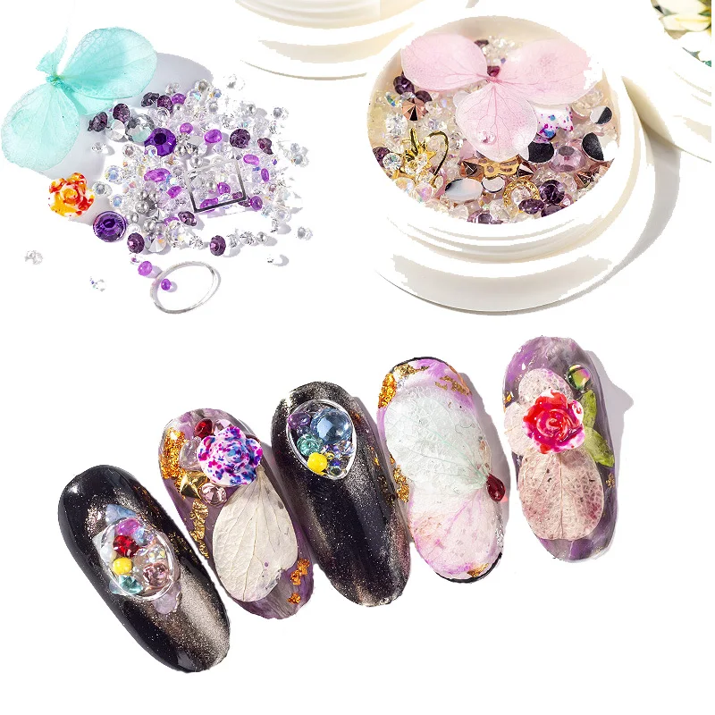 3D Nail Art Drill Large Flat Bottom Dried Flower Alloy Accessories DIY Nail Jewelry Rhinestone Mixed Nail Decorations
3D Nail Art Drill Large Flat Bottom Dried Flower Alloy Accessories DIY Nail Jewelry Rhinestone Mixed Nail Decorations