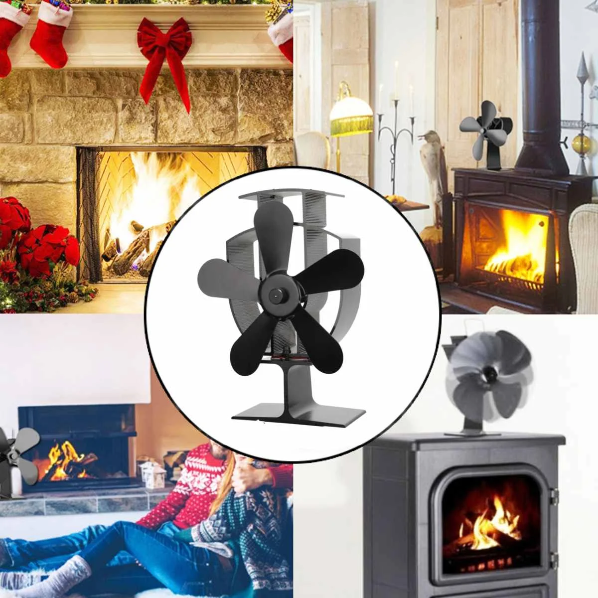 2020 Black Fireplace 5 Blade Heat Powered Stove Fan Log Wood Burner Eco Friendly Quiet Fan Home Efficient Fast Heat Distribution
2020 Black Fireplace 5 Blade Heat Powered Stove Fan Log Wood Burner Eco Friendly Quiet Fan Home Efficient Fast Heat Distribution