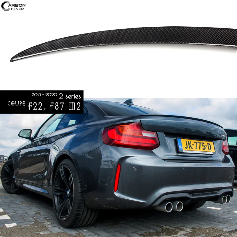 F87 M2 стиль карбоновое волокно задний спойлер для BMW 2 серии Coupe 2013 - 2020 (F22), не подойдет для кабриолета
F87 M2 стиль карбоновое волокно задний спойлер для BMW 2 серии Coupe 2013 - 2020 (F22), не подойдет для кабриолета