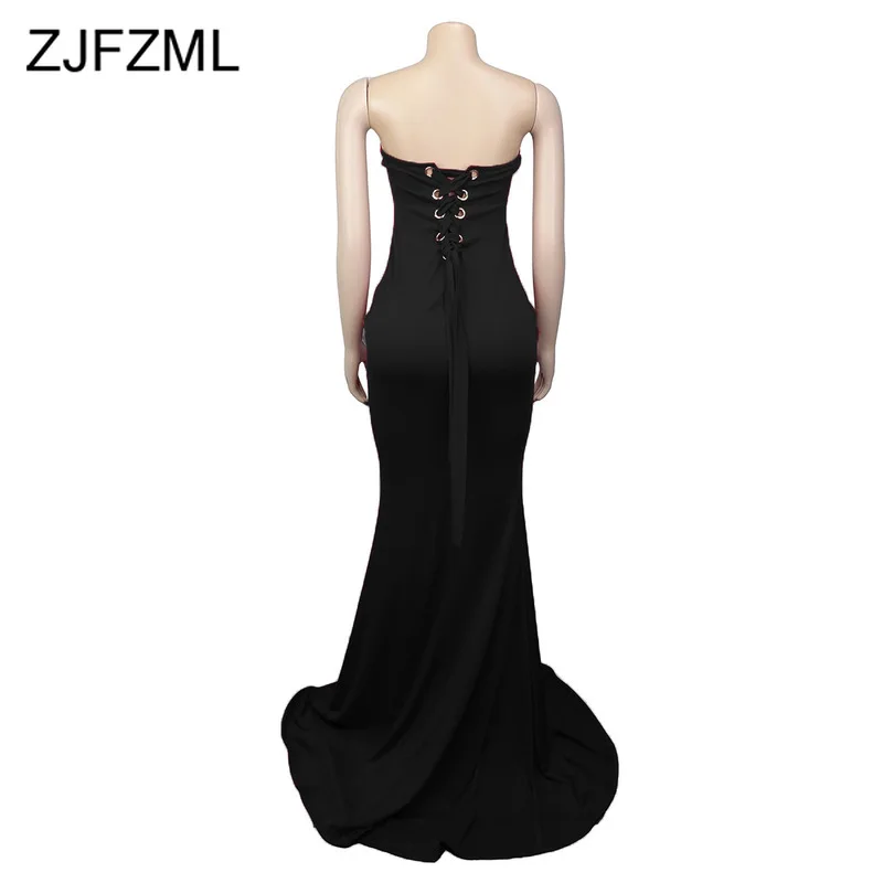 Sexy Backless Tie Up Mermaid Dress Women Strapless Solid Floor Length Party Dress Elegant Sleeveless High Waist Maxi Dresses
Sexy Backless Tie Up Mermaid Dress Women Strapless Solid Floor Length Party Dress Elegant Sleeveless High Waist Maxi Dresses
