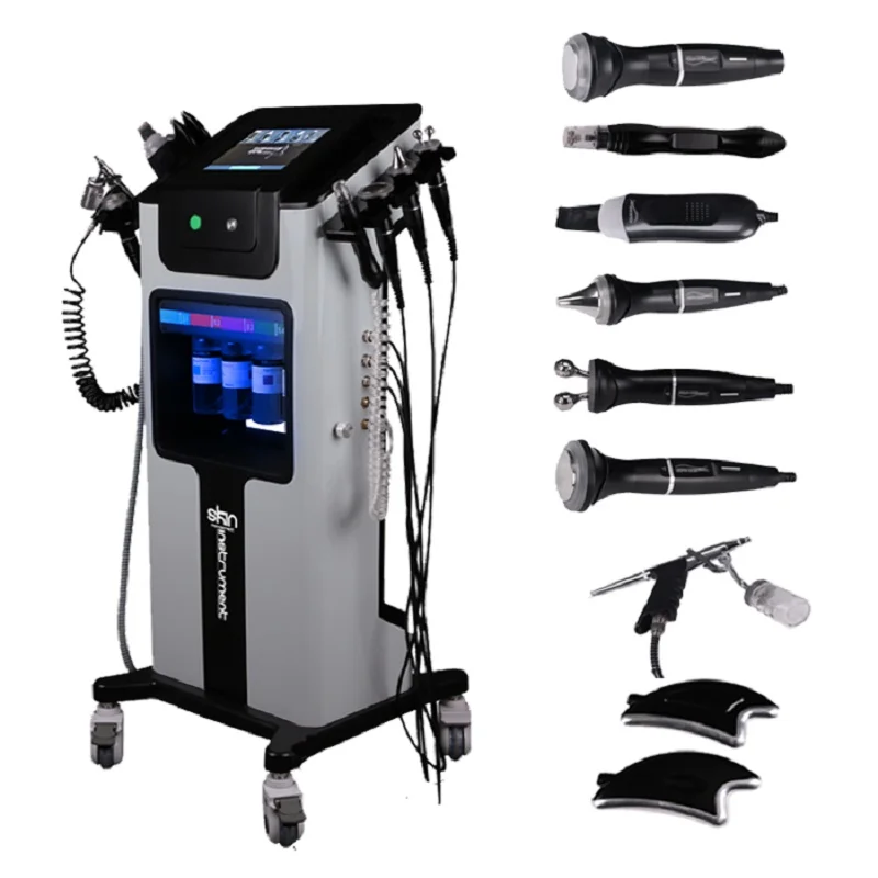 8 in 1 hydrafacial oxygen jet aqua peel machine microdermebrasion skin rejuvenation cryo facial and eye lifting beauty tools | Красота и