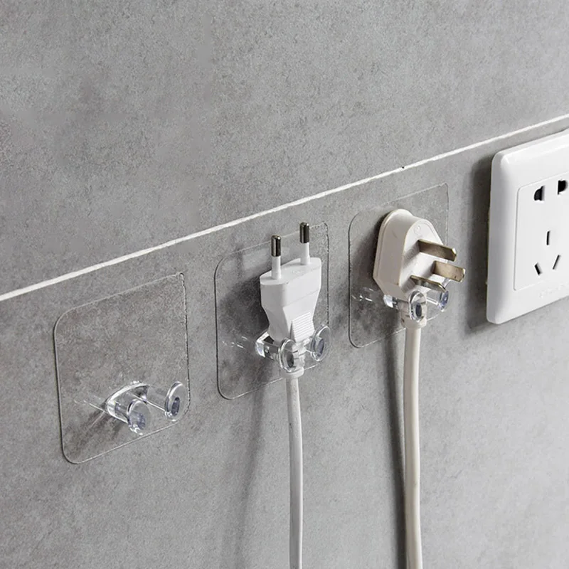 6Pcs Plastic Kitchen Wall Hooks Traceless Self-adhesive Multifunction Wall Hanging Transparent for Power Plug Socket
6Pcs Plastic Kitchen Wall Hooks Traceless Self-adhesive Multifunction Wall Hanging Transparent for Power Plug Socket