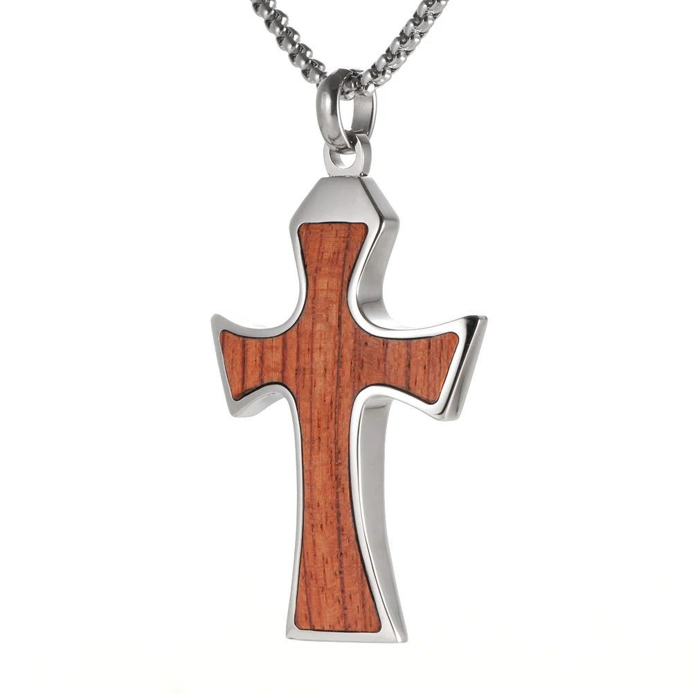 Fashion Mens Stainless Steel with Rose Wood Cross Pendant Necklace Classic for Man Men's Jewelry Christ Faith Prayer Jewelry
Fashion Mens Stainless Steel with Rose Wood Cross Pendant Necklace Classic for Man Men's Jewelry Christ Faith Prayer Jewelry