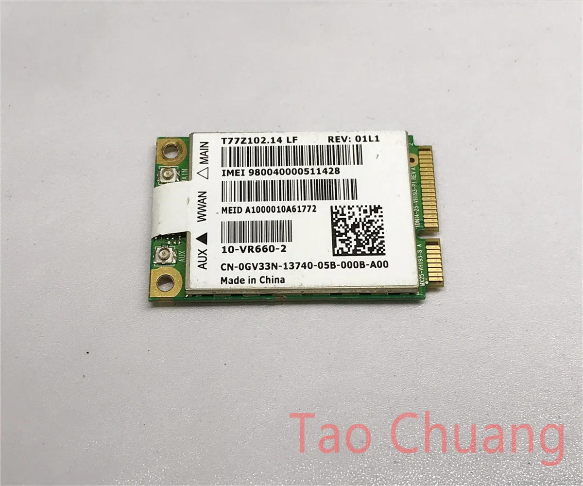 0GV33N Original Gobi2000 Mobile Broadband Wireless 3G WWAN Network Card For Dell 5620 GV33N
0GV33N Original Gobi2000 Mobile Broadband Wireless 3G WWAN Network Card For Dell 5620 GV33N