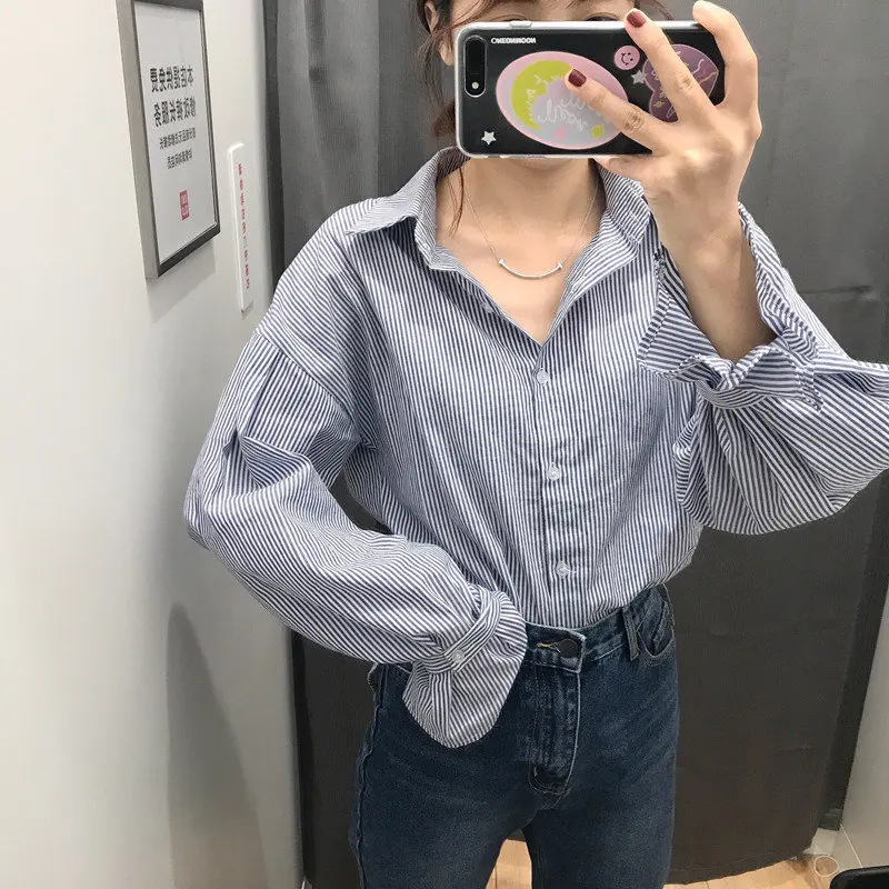 HziriP Autumn Fashion Puff Sleeves 2021 Sweet Striped Loose High Quality Women Tops Office Ladies Chic Casual All Match Shirts
HziriP Autumn Fashion Puff Sleeves 2021 Sweet Striped Loose High Quality Women Tops Office Ladies Chic Casual All Match Shirts