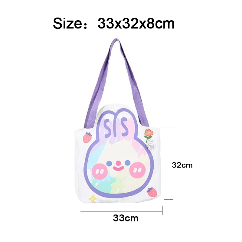 Cute Women's Shoulder Bag Canvas Kawaii Tote Bag Large Capacity Shopper Bags Ladies Leisure Handbag Girl's Shopping Book Bags
Cute Women's Shoulder Bag Canvas Kawaii Tote Bag Large Capacity Shopper Bags Ladies Leisure Handbag Girl's Shopping Book Bags