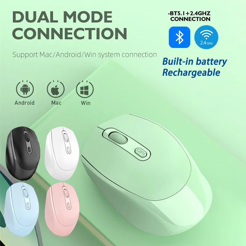 New Morandi Wireless Mouse Dual-mode Rechargeable Bluetooth Mouse Silent And Comfortable Charging Mouse 1600DPI For PC Laptop
New Morandi Wireless Mouse Dual-mode Rechargeable Bluetooth Mouse Silent And Comfortable Charging Mouse 1600DPI For PC Laptop