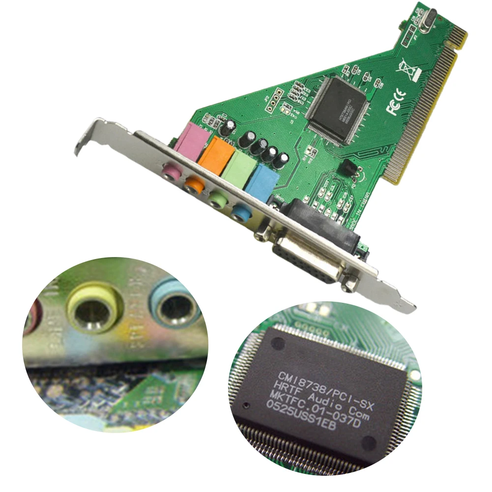 4.1CH CMI8738 Components Desktop PC PCI Port HIFI With Driver CD Practical Computer Audio Card Stereo Sound Electronic Internal
4.1CH CMI8738 Components Desktop PC PCI Port HIFI With Driver CD Practical Computer Audio Card Stereo Sound Electronic Internal