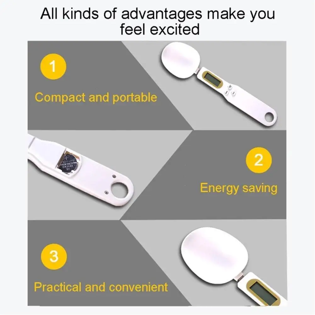 New 500g/0.1g Portable LCD Digital Kitchen Scale Measuring Quality Weight Spoon Scale High New Volumn Electronic Spoon Gram A5D4
New 500g/0.1g Portable LCD Digital Kitchen Scale Measuring Quality Weight Spoon Scale High New Volumn Electronic Spoon Gram A5D4