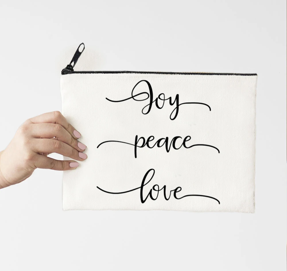 Christmas Makeup Bags Travel Size Love Peace Joy Letter Cosmetic Bag Mom Fashion Cute Purses Name Cosmetic Cases Cute
Christmas Makeup Bags Travel Size Love Peace Joy Letter Cosmetic Bag Mom Fashion Cute Purses Name Cosmetic Cases Cute