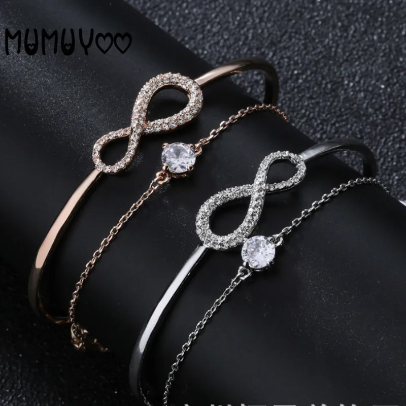 SWA Fashion Jewelry New High-quality Charm Layered Tower Style Bracelet Female Figure 8 Double Bracelet Female Jewelry
SWA Fashion Jewelry New High-quality Charm Layered Tower Style Bracelet Female Figure 8 Double Bracelet Female Jewelry