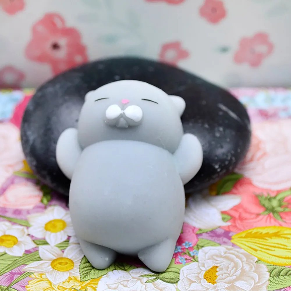 

Fidget Toys Cute Mochi Squishy Cat Squeeze Healing Fun Kids Kawaii Toys Stress Reliever Decor TPR Doll Decompression Toy Gift Y*